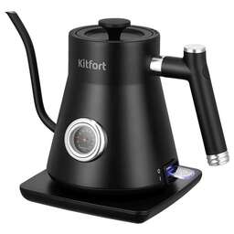 KITFORT Чайник электрический КТ-6760, 0.8л, нержавеющая сталь/пластик