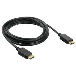 KINGPRICE Кабель Display Port KP-DP-v1.2-1.5m, DisplayPort (m) (прямой) - DisplayPort (m) (прямой), GOLD , круглое, 1.5м, черный