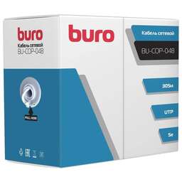 BURO Кабель сетевой BU-COP-048 UTP 4 пары cat.5E solid 0.48мм Cu 305м серый