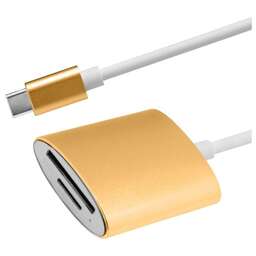 АТОМ (31050) USB Type-C-Micro SD\TF, золотой