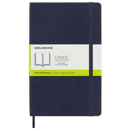 MOLESKINE Блокнот Classic Soft, 192стр, без разлиновки, мягкая обложка, синий сапфир [qp618b20]