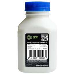 CACTUS Тонер CS-THPCHUBK-55, для HP Color Universal CF540A/CF400A/CF410A/CF400A/CE310, черный, 55грамм, флакон