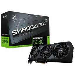 MSI Видеокарта NVIDIA GeForce RTX 5080 RTX 5080 16G SHADOW 3X OC 16ГБ Shadow, GDDR7, OC, Ret
