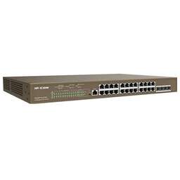 IP-COM Коммутатор G5328P-24-410W (L3) 24x1Гбит/с 4xКомбо(1000BASE-T/SFP) 4SFP 24PoE 370W управляемый