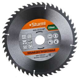 STURM! Диск пильный по дер. Sturm 9020-250-32-48T d(посад.)=32мм (циркулярные пилы) (упак.:1шт)