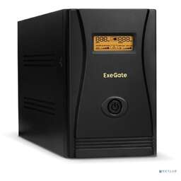 EXEGATE EP285532RUS ИБП SpecialPro Smart LLB-2200.LCD.AVR.EURO.RJ <2200VA/1300W, LCD, AVR, 4 евророзетки, RJ45/11, Black>