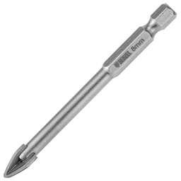 DENZEL Сверло по керамической плитке 8 мм, крестовая пластина, 6-гр. хвостовик//