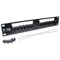 LANMASTER Патч-панель TWT-PP12UTP-H 10" 1U 12xRJ45 кат.5E UTP