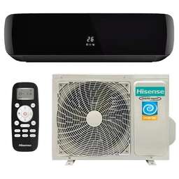HISENSE Сплит-система инверторная Black Crystal Super DC Inverter AS-10UW4RVETG01(B) настенная, до 26м2, 9000 BTU, (комплект из 2-х коробок), черный