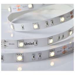 UNIEL ULS-M22-5050-30LED/m-10mm-IP20-DC12V-7,2W/m-5M-3000K PROFI катушка в герметичной упаковке