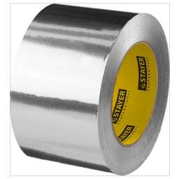 STAYER ProTape, 75 мм, 50 м, до 120 °С, самоклеящаяся алюминиевая лента, Professional (12268-75-50)