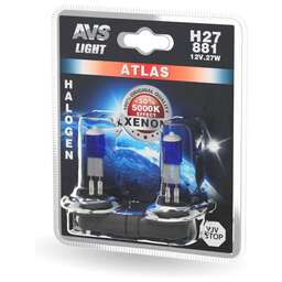 AVS Галогенная лампа ATLAS/5000К/ H27/881.12V.27W.блистер 2шт
