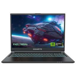 GIGABYTE Ноутбук игровой G6 16", 2023, IPS, Intel Core i7 13620H 2.4ГГц, 10-ядерный, 16ГБ DDR5, 1ТБ SSD, NVIDIA GeForce RTX 4050 для ноутбуков - 6 ГБ, без операционной системы, черный [mf-h2kz894kd]