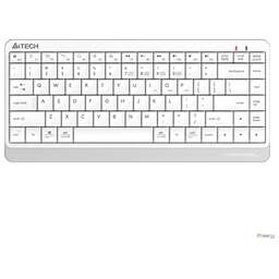 A4TECH Клавиатура беспроводная Fstyler FBK11 white/grey (USB, BT/Radio, slim) (FBK11 WHITE)