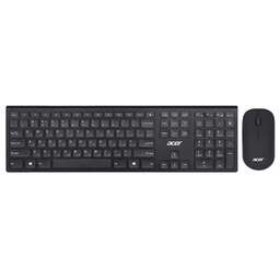 ACER Клавиатура + мышь OKR030 клав:черный мышь:черный USB беспроводная slim Multimedia (ZL.KBDEE.005)