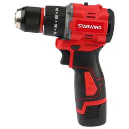 STARWIND Ударная дрель-шуруповерт CDBT16-2.0/2hs1, 2.0Ач, с двумя аккумуляторами