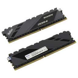 NETAC Память DDR4 2x8GB 2666MHz NTSRD4P26DP-16E Shadow RGB RTL Gaming PC4-21300 CL19 DIMM 288-pin 1.35В kit Intel с радиатором Ret