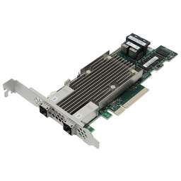 BROADCOM RAID-контроллер 9480-8I8e SGL (05-50031-00 / 03-50031-15010) PCIe 3.1 x8 LP, SAS/SATA/NVMe, RAID 0,1,5,6,10,50,60, 16port(2 * int SFF8643 + 2 * ext SFF8644), 4GB Cache, 3516ROC RTL