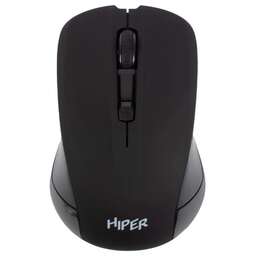 HIPER Мышь беспроводная HOMW-101 /1000-1600 dpi/оптический/4 кнопки/Soft-touch покрытие/USB-приемник/2,4 ГГц/батарея 1хАА/черный (HOMW-101)