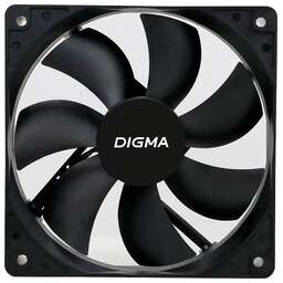 DIGMA Вентилятор DFAN-120-7 120мм, 3-pin, от БП:4-pin (Molex), 1200об/мин, 23 дБ, черный, Ret