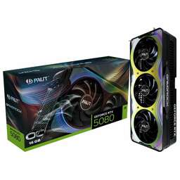 PALIT Видеокарта NVIDIA GeForce RTX 5080 PA-RTX5080 GAMINGPRO 16ГБ GamingPro, GDDR7, Ret [ne75080019t2-gb2031a]