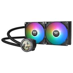 THERMALTAKE Система водяного охлаждения TH280 V2 Ultra ARGB Soc-AM5/AM4/1151/1200/1700 черный 4-pin 34.7dB Al+Cu LCD Ret (CL-W385-PL14SW-A)