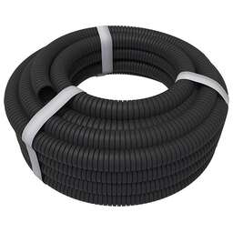 REXANT Труба гофрированная из ПНД безгалогенная HF, с зондом, ø20мм, черная (бухтa 10 м/уп)