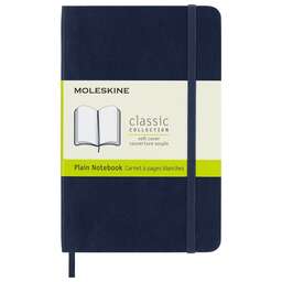 MOLESKINE Блокнот Classic Soft, 192стр, без разлиновки, мягкая обложка, синий сапфир [qp613b20]