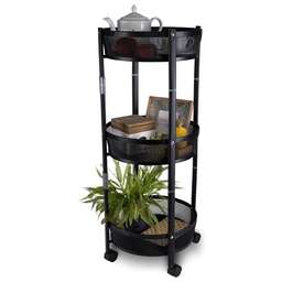 DOMFY Этажерка DHC-FC30862 34.2x34.2x83.6см d=34.2см черный