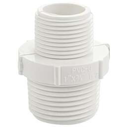 МАК - Бочонок (ниппель) переходной 3/4"х1" ПВХ (PVC-U) белый. 4715