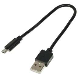 DIGMA Кабель micro USB (m) - USB (m), 0.15м, 2A, черный [microusb-0.15m-blk]