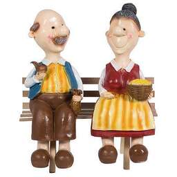 PARK Фигурка садовая Бабка с дедкой на лавке H-54 см (169408)