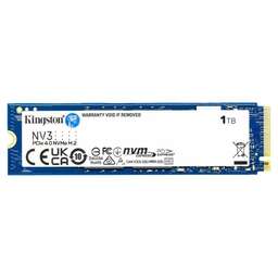 KINGSTON Накопитель SSD PCI-E 4.0x4 NVMe M.2 2280 1000Gb NV3, R5000/W3000MB/s MTBF 2M 160TBW (SNV3S/1000G)