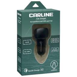 CARLINE CH-2QC 2хUSB Quick Charge 3.0 в прикуриватель 12В черный в коробке