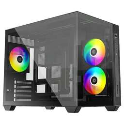 ID-COOLING Корпус View 500 черный без БП mATX 9x120mm 1xUSB2.0 1xUSB3.0 audio bott PSU