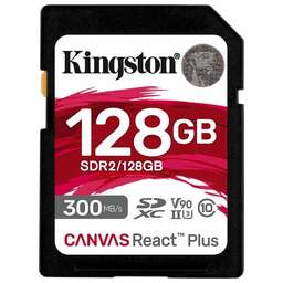 KINGSTON Карта памяти SDXC UHS-I U3 Canvas Select Plus 128 ГБ, 100 МБ/с, Class 10, SDS2/128GB, 1 шт., без адаптера