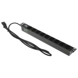 ITK Блок распределения питания алюминевый профиль PH22-9D2 гор.размещ. 9xSchuko базовые 10A C14 2м