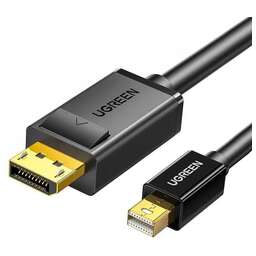 UGREEN Кабель видео MD105, miniDisplayport (m) - DisplayPort (m), 1.5м, черный [10477]