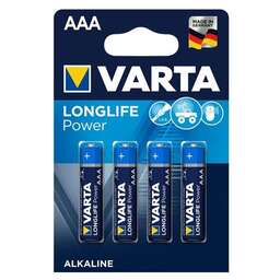 VARTA Батарейка LONGLIFE POWER (HIGH ENERGY) LR03 AAA BL4 Alkaline 1.5V (4903)
