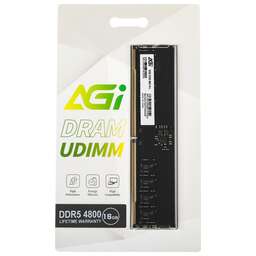 AGI Память DDR5 16GB 4800MHz 480016UD238 RTL PC5-38400 CL40 DIMM 288-pin 1.1В single rank Ret