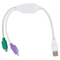 PREMIER Кабель 6-082-PS2 USB 2.0 A(m) PS/2 (f) 0.3м серый (пакет)