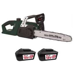 KLPRO Профессиональная аккумуляторная цепная пила KLBOM36B-80 (36В (2x18В), Li-ion-2шт 8,0Ач, ЗУ 4,5А 7000об/мин, 14”)