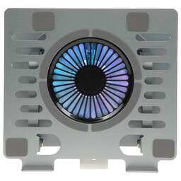 DIGMA Подставка для ноутбука D-NCP170-1xRGB110-360 17" 240x230x50мм 28дБ 2xUSB 1x 110ммFAN 940г Fan-control алюминий серый