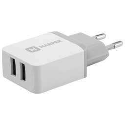 HARPER WCH-8220 СЗУ 2хUSB 2.4A QUICK CHARGE белый