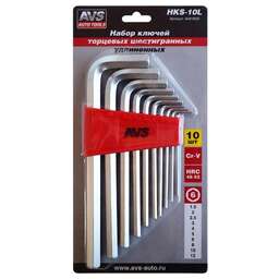 AVS TOOLS Набор ключей торцевых шестигранных удлиненных 10 предметов (1,5-12мм) AVS HKS-10L