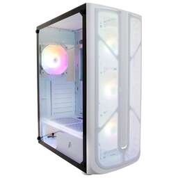 1STPLAYER Корпус FIREBASE X4 White / ATX, TG / 4x120mm LED fans inc. / X4-WH-4F1-W