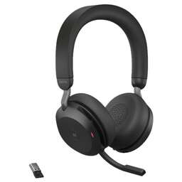 JABRA Гарнитура Evolve2 75 Link380c MS Stereo, для компьютера, накладные, Bluetooth, черный [27599-999-899]