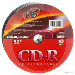 VS Диски CD-R 80 52x Shrink/10 (620267)