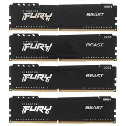 KINGSTON Модуль памяти OEM 16GB DDR4 2666 DIMM FURY Beast Black Gaming Memory KF426C16BBK4/16 Non-ECC, CL16, 1.2V, 512x8 Кит 4х4 , RTL oem