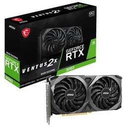 MSI Видеокарта NVIDIA GeForce RTX 3060 RTX 3060 VENTUS 2X 8G OC 8ГБ GDDR6, OC, Ret